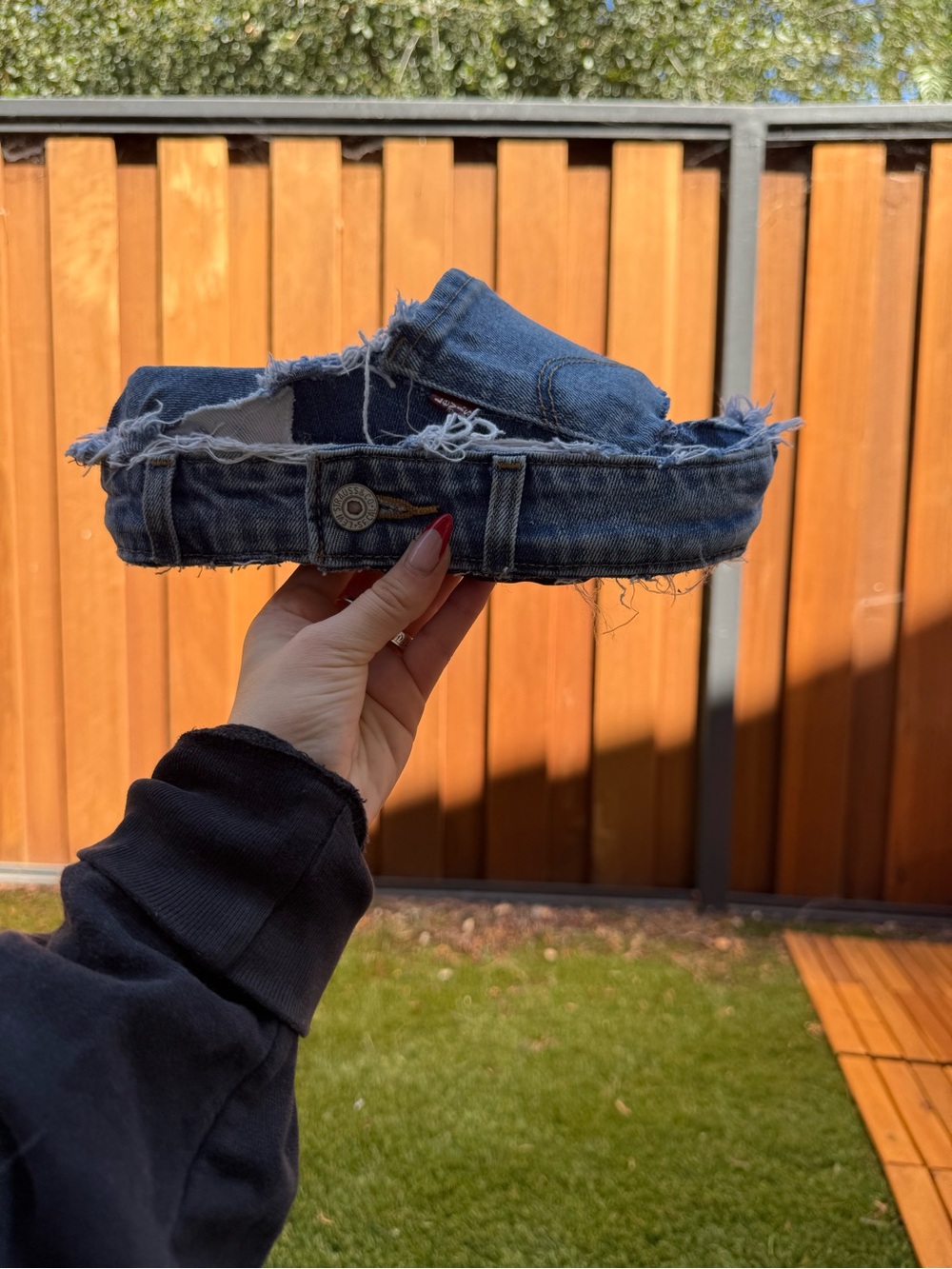 Platform denim slides made by me SOLEMATE DENIM on my Etsy listed above.